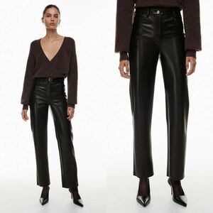 Aritzia The Melina Vegan Leather Pants Black 0